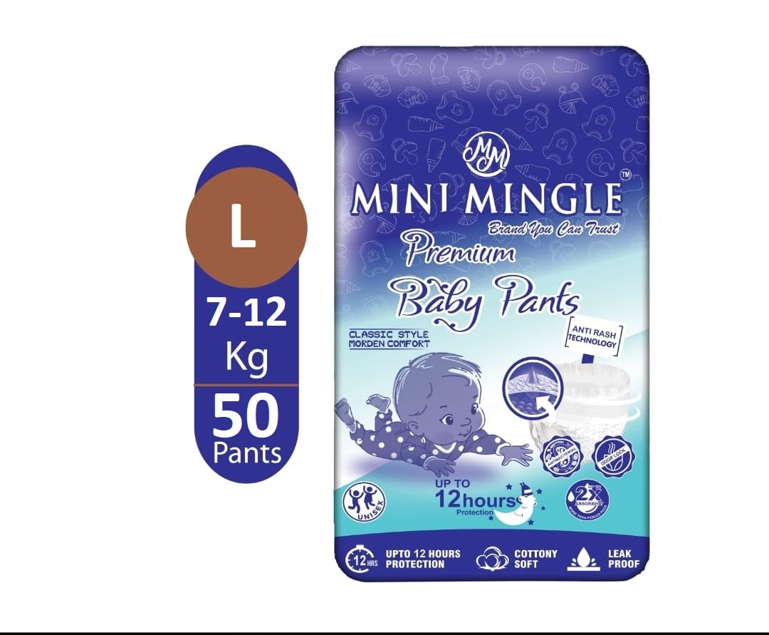 Super-absorbent Mini Mingle Pant-Style Diapers