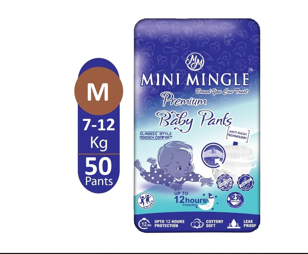 Super-absorbent Mini Mingle Pant-Style Diapers