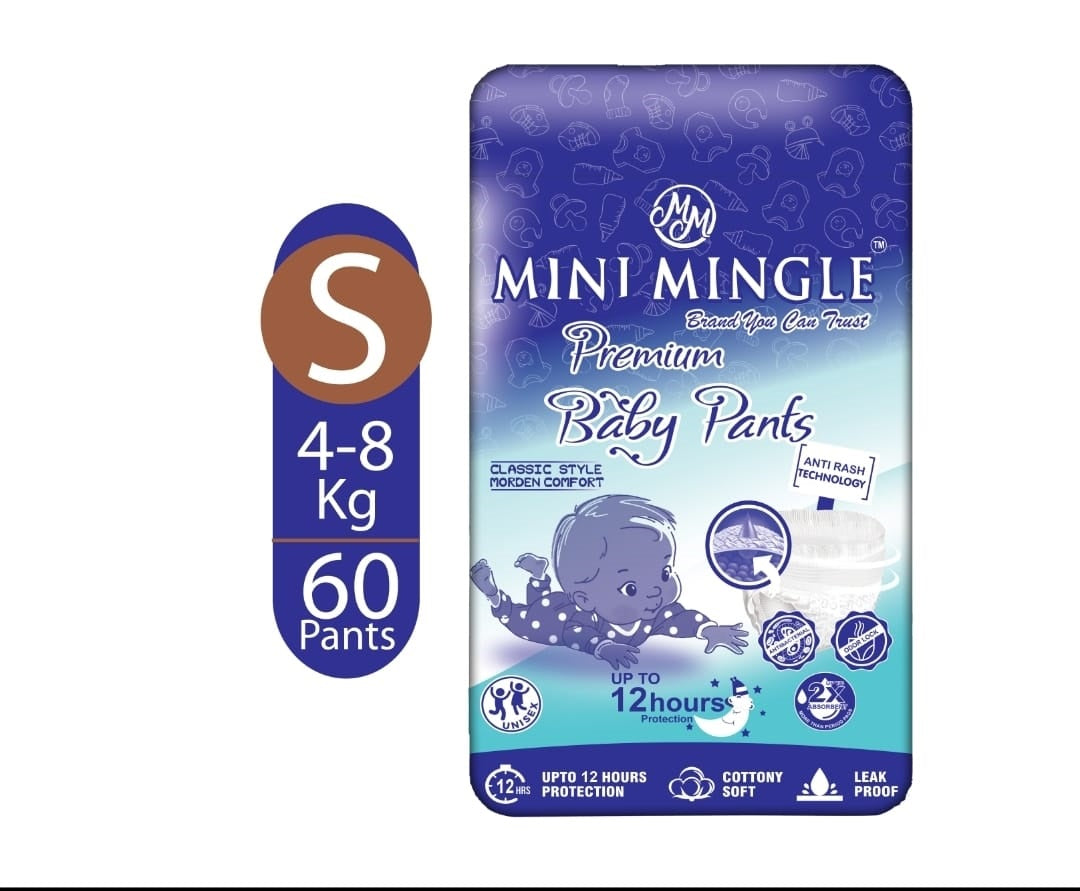 Super-absorbent Mini Mingle Pant-Style Diapers