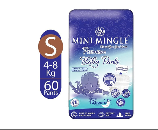 Super-absorbent Mini Mingle Pant-Style Diapers